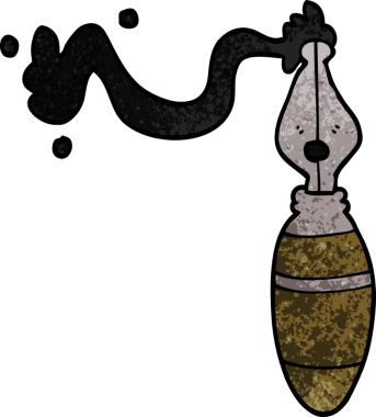 Bir insan tarafından çizilmiş karikatür dolmakalemi.