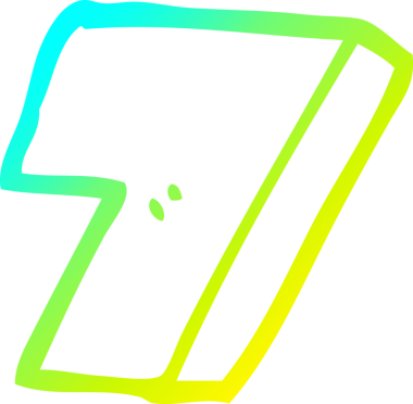 Bir insan tarafından çizilen yedi numaralı karikatürün soğuk eğimli çizimi.