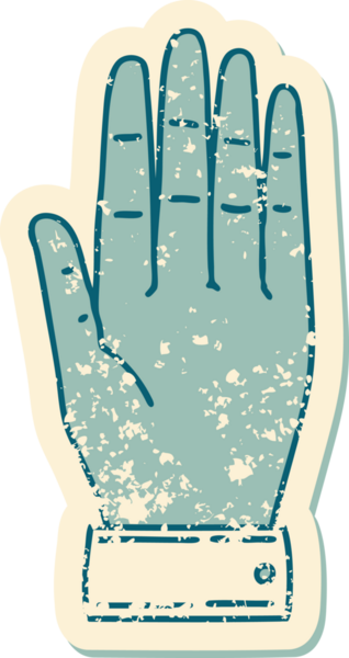 Bir insan tarafından çizilmiş sembolik dövmeli bir el resmi