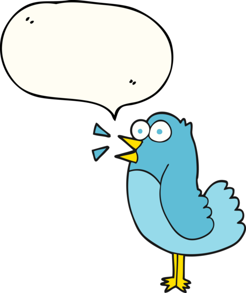 Bir insan tarafından çizilmiş serbest konuşma balonu karikatür kuşu