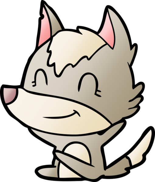 Bir insan tarafından çizilmiş dost canlısı bir kurt.