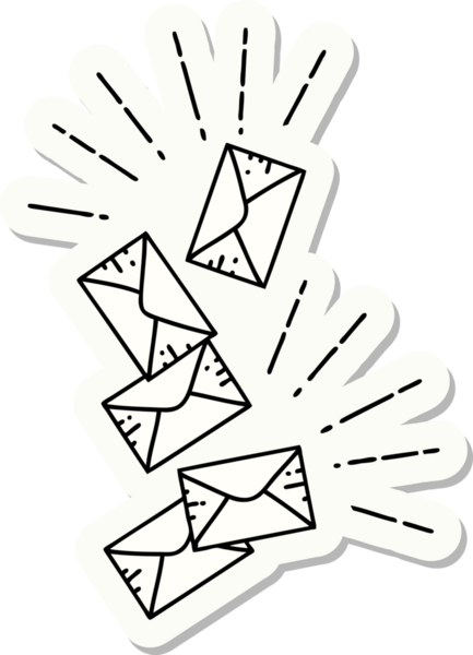 Bir insan tarafından çizilmiş dövme stili düşen harflerin etiketi.