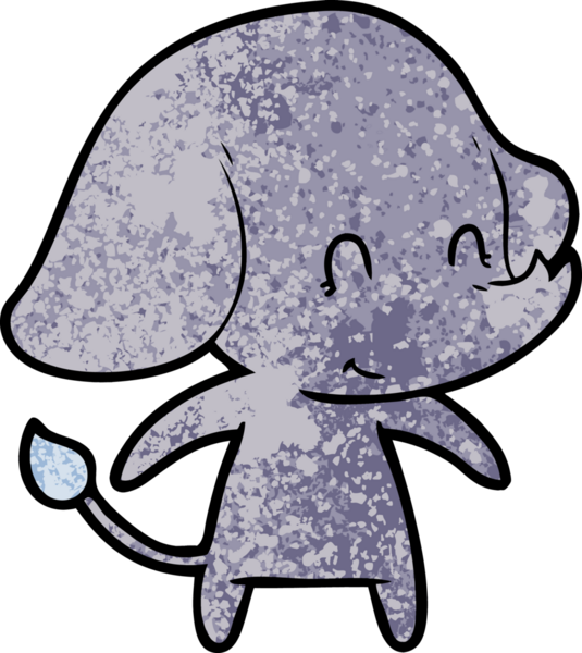 Bir insan tarafından çizilmiş şirin bir fil.