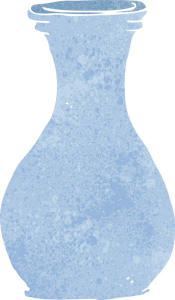 bir insan tarafından çizilmiş bir vazo.