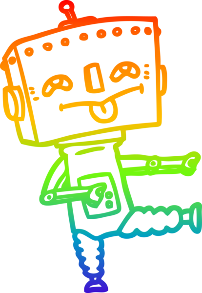 gökkuşağı gradyan çizgisi bir insan tarafından çizilmiş robot çizgi