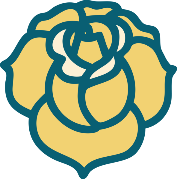 Bir insan tarafından çizilmiş bir çiçeğin ikonik dövme şekli