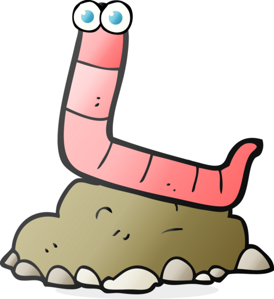 Bir insan tarafından çizilmiş serbest çizim solucan.