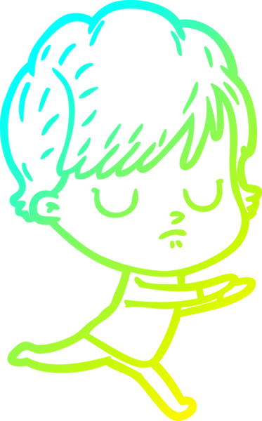 Bir insan tarafından çizilmiş bir karikatür kadın çizimi.