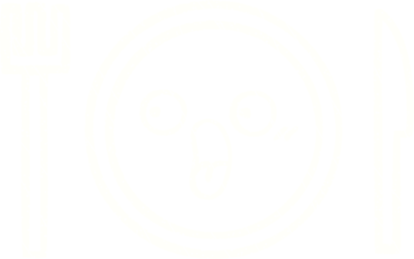 Bir insan tarafından çizilmiş yemek tabağı tebeşiri.