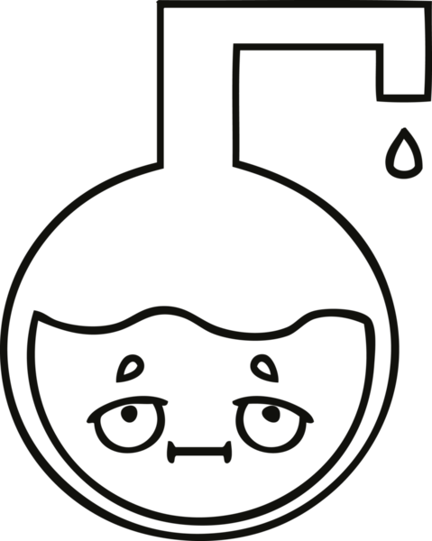 Bir insan tarafından çizilmiş bir bilim deneyinin çizgi çizimi