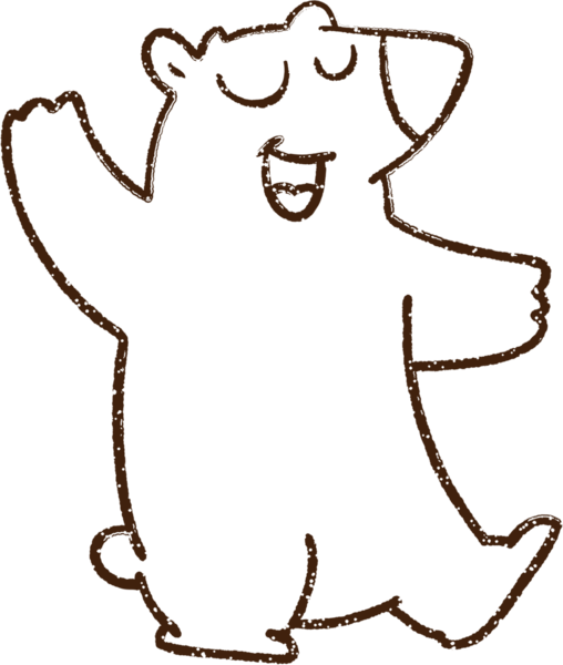 Bir insan tarafından çizilen Mutlu Ayı Kömürü