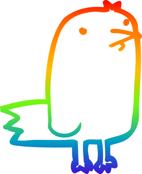 gökkuşağı gradyan çizimi Bir insan tarafından çizilmiş bir çizgi kuş