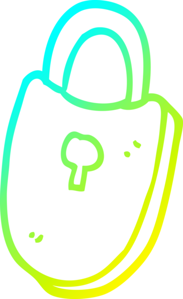 Bir insan tarafından çizilmiş bir karikatür hazine kilidi.