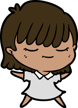 Bir insan tarafından çizilmiş karikatür kadın.