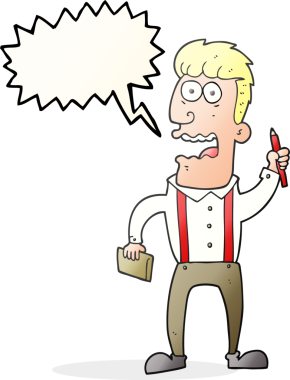 Bir insan tarafından çizilmiş serbest konuşma balonu karikatürü.