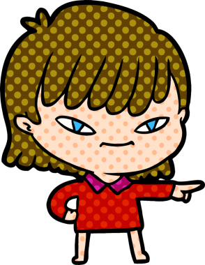 Bir insan tarafından çizilmiş bir karikatür.