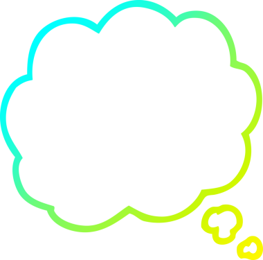 Bir insan tarafından çizilmiş bir çizgi filmin soğuk gradyan çizimi