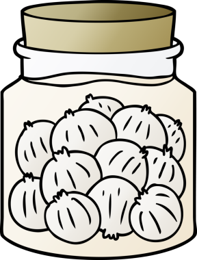 Bir insan tarafından çizilmiş soğan turşusu.