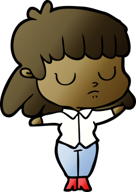 Bir insan tarafından çizilmiş ilgisiz bir kadın çizgi filmi.