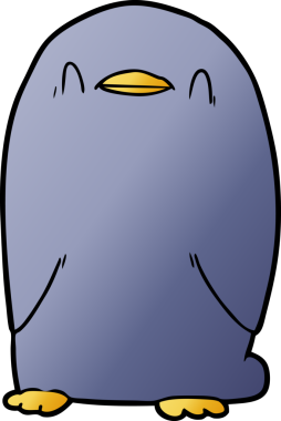 bir insan tarafından çizilmiş penguen çizgi filmi