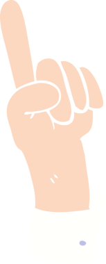 Bir insan tarafından çizilmiş bir kutu el hareketi.