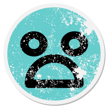 bir insan tarafından çizilmiş nahoş bir şok boş göz etiketi.