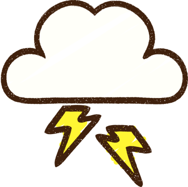 Bir insan tarafından çizilen Şimşek Bulutu Tebeşiri