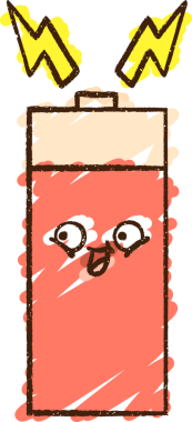 Bir insan tarafından çizilmiş pil tebeşiri.