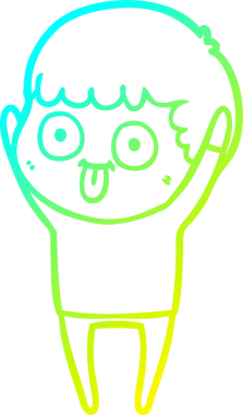 Bir insan tarafından çizilmiş soğuk çizgi çizgi film karakteri.