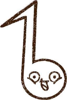 Bir insan tarafından çizilmiş müzikal defter kömürü çizimi