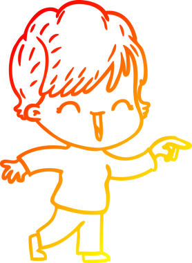 Bir insan tarafından çizilmiş gülen bir karikatür çizimi.