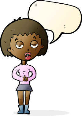 Bir insan tarafından çizilmiş konuşma balonuyla bekleyen sıkıcı bir karikatür.