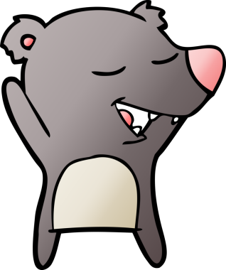 Bir insan tarafından çizilmiş çizgi film ayısı.