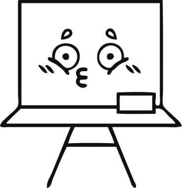 Bir insan tarafından çizilmiş karatahta çizimi