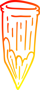 Bir insan tarafından çizilmiş çizgi vampir kazığının sıcak gradyanı.