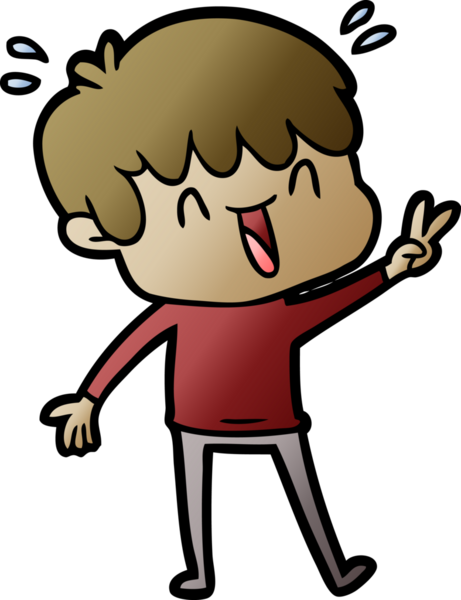 Bir insan tarafından çizilmiş gülen çocuk.