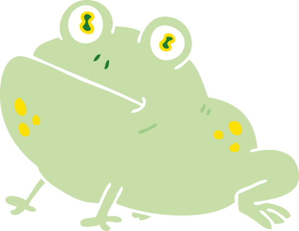 Bir insan tarafından çizilmiş garip bir karikatür kurbağası