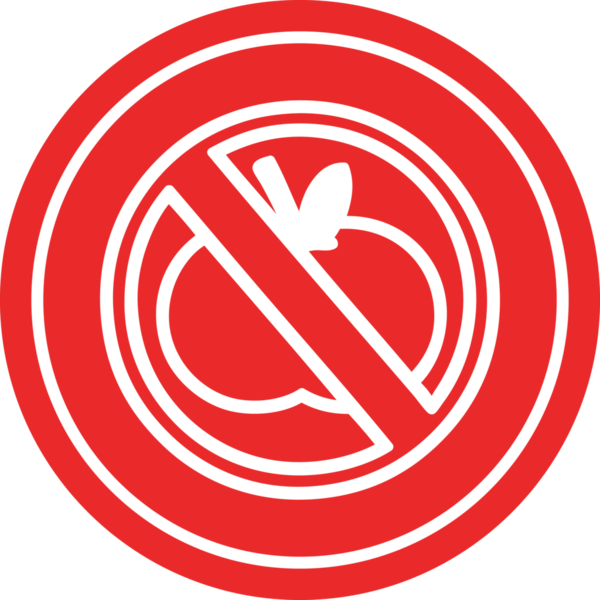 bir insan tarafından çizilmiş sağlıklı yiyecek dairesel simgesi yok