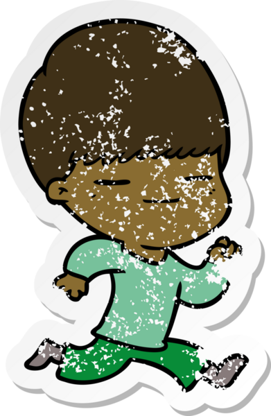 Bir insan tarafından çizilmiş kendini beğenmiş bir çizgi film karakterinin sıkıntılı çıkartması.