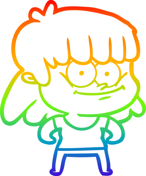 Bir insan tarafından çizilmiş gülümseyen bir karikatür çizimi.