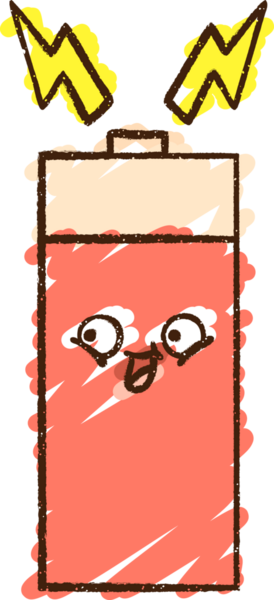 Bir insan tarafından çizilmiş pil tebeşiri.