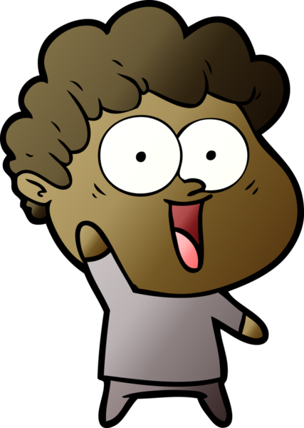 Bir insan tarafından çizilmiş mutlu bir adam.