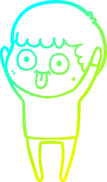 Bir insan tarafından çizilmiş soğuk çizgi çizgi film karakteri.