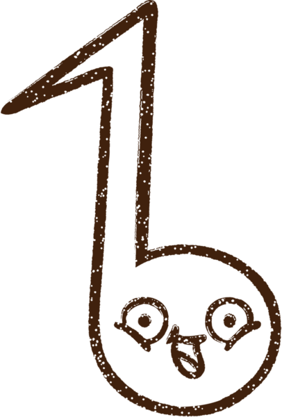 Bir insan tarafından çizilmiş müzikal defter kömürü çizimi