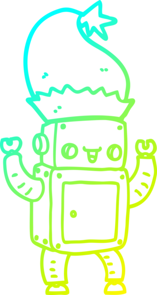 Soğuk gradyan çizgisi bir insan tarafından çizilmiş bir çizgi roman çizimi.