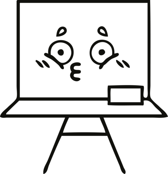 Bir insan tarafından çizilmiş karatahta çizimi