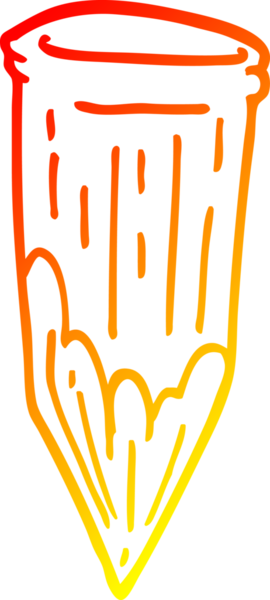 Bir insan tarafından çizilmiş çizgi vampir kazığının sıcak gradyanı.