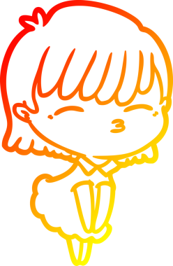 Bir insan tarafından çizilmiş bir karikatür kadın çizimi