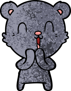 Bir insan tarafından çizilmiş bir çizgi film karakteri.