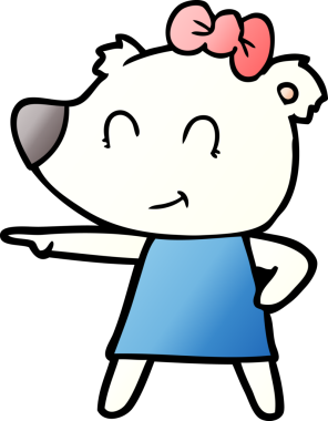 Bir insan tarafından çizilmiş kutup ayısı karikatürü